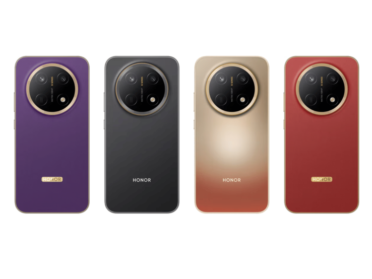 El Honor X9e Pro está disponible en los colores púrpura real, negro medianoche, dorado amanecer y marrón rojizo.