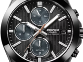 El Casio Edifice EFS-S650DC-1A negro (en la imagen) tiene un segundero de color cobre que complementa bastante bien el diseño negro. (Fuente de la imagen: Casio)