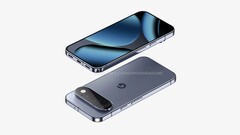 Render no oficial del Pixel 11 Pro que muestra la parte delantera y trasera.