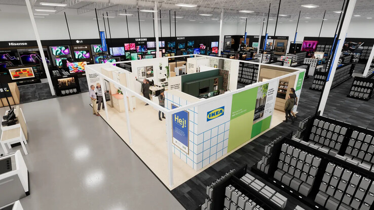 Una maqueta de la nueva tienda IKEA en Best Buy. (Fuente de la imagen: IKEA)