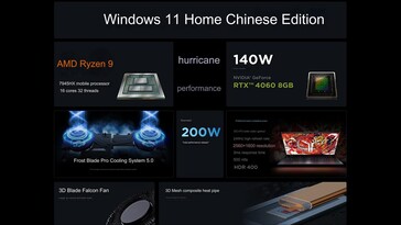 Principales características del portátil para juegos (Fuente de la imagen: Lenovo)