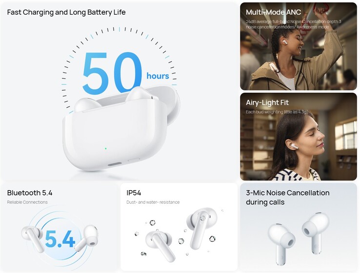 Principales características de los auriculares inalámbricos (Fuente de la imagen: Huawei)