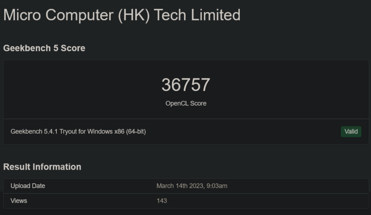 (Fuente de la imagen: Geekbench)