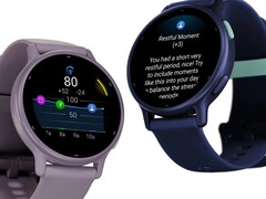 El resumen diario, las alertas de descanso y las alertas de estrés ya están disponibles para el Vivoactive 5 (arriba). (Fuente de la imagen: Garmin).