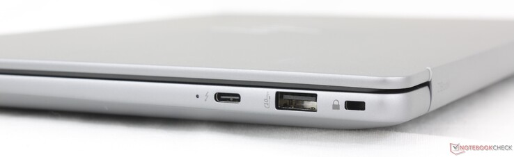 Derecha: USB-C (40 Gbps) Thunderbolt 4 con DisplayPort 2.1 + Power Delivery, USB-A (10 Gbps), Bloqueo de seguridad