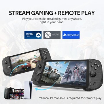 El Abxylute One Pro también puede utilizarse para jugar a distancia y para transmitir juegos desde un PC. (Fuente de la imagen: Abxylute)