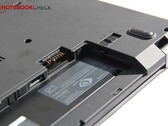 El compartimento de la batería externa del Lenovo ThinkPad T480.