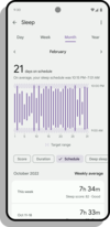 La rediseñada sección de Sueño en la aplicación de Fitbit. (Fuente de la imagen: Fitbit)