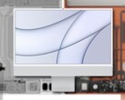El M1 Apple iMac 24 ofrece diferentes sistemas de refrigeración en función del precio. (Fuente de la imagen: Apple/@fiyin - editado)