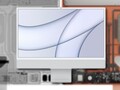 El M1 Apple iMac 24 ofrece diferentes sistemas de refrigeración en función del precio. (Fuente de la imagen: Apple/@fiyin - editado)