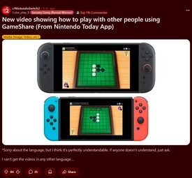 Nintendo ¡hoy! Demo GameShare de Switch 2 (Fuente de la imagen: captura de pantalla, subreddit de Switch 2)