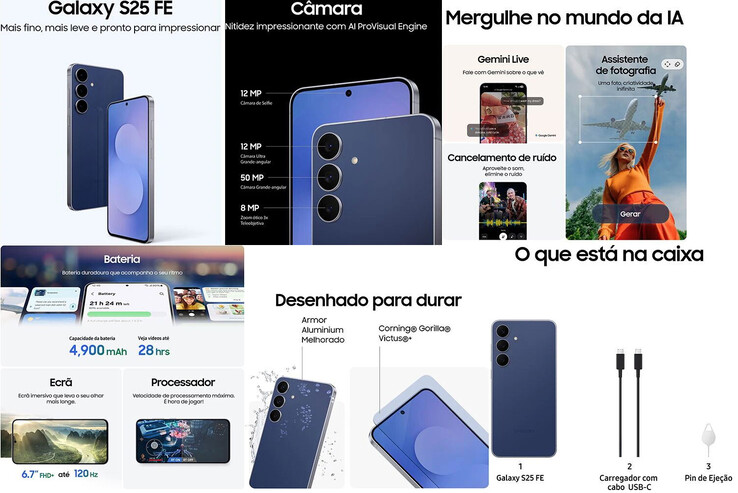 Fotos promocionales del Samsung Galaxy S25 FE del anuncio (Fuente de la imagen: MediaMarkt)