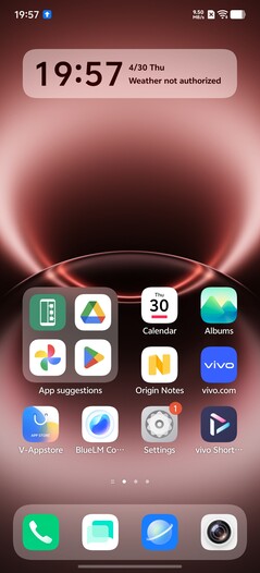 Vivo X300 Ultra: Pantalla de inicio