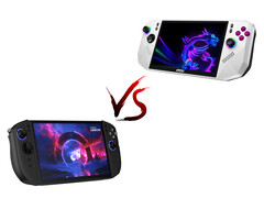 El Legion Go 2 y el MSI Claw A8 en imágenes oficiales. (Fuente de la imagen: Lenovo y MSI - editado)