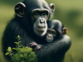 180.000 gorilas, bonobos y chimpancés están en peligro por la extracción de energía renovable (imagen simbólica: Dall-E / KI)