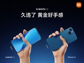 El Xiaomi no es tan ancho como el iPhone 13. (Fuente: Xiaomi)