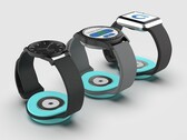 El CGM sin aguja de Afon puede conectarse a un smartwatch o a un monitor portátil que muestre los niveles de glucemia. (Fuente de la imagen: Afon)