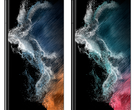 El Galaxy S22 Ultra en dos de sus cuatro colores previstos. (Fuente de la imagen: @ishanagarwal24)