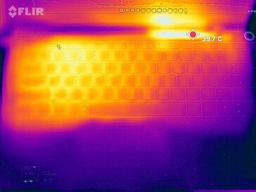 Imagen térmica de la superficie superior