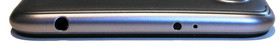 Lado superior: conector de 3,5 mm, sensor de infrarrojos, micrófono