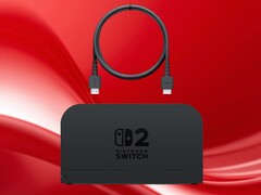 Se muestra el cable HDMI del conmutador 2 con la base