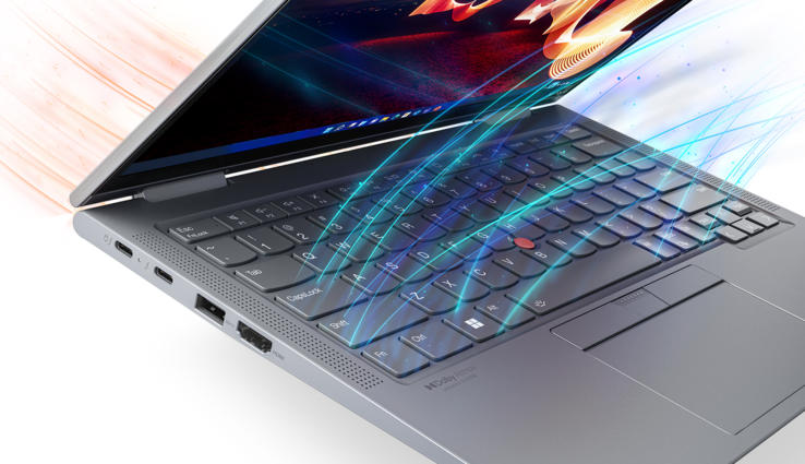 Lenovo ThinkPad X1 Yoga Gen 7: teclado con toma de aire