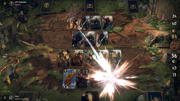 Una imagen que muestra una batalla en «Thronebreaker: The Witcher Tales».