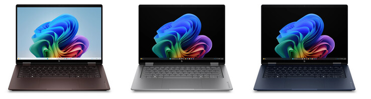 HP reserva Deep Espresso para los modelos AMD y Meteor Silver para las alternativas Intel, de izquierda a derecha..