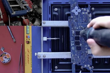 El proceso implicó mucha soldadura y desoldadura.