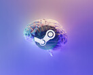 Steam pronto permitirá juegos que utilicen IA para generar contenidos. (Imagen vía Milad Fakurian en Unsplash, logotipo de Steam vía Valve)