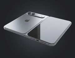 Render CAD del iPhone plegable. (Fuente de la imagen: iPhone-Ticker/editado)