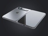Render CAD del iPhone plegable. (Fuente de la imagen: iPhone-Ticker/editado)