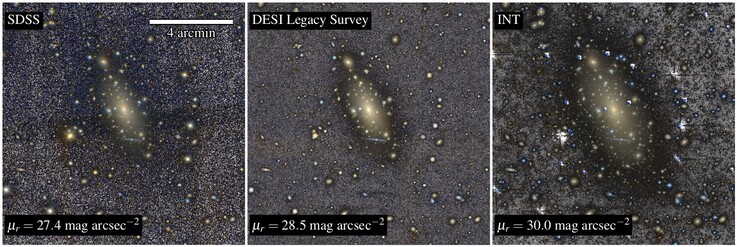 Diferentes imágenes que muestran IC 1101.