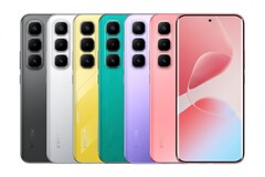 El Infinix Hot 60 Pro+ llega en colores marea coral, violeta brumoso, verde cibernético, amarillo sónico, plata titanio y negro elegante (Fuente de la imagen: Infinix)