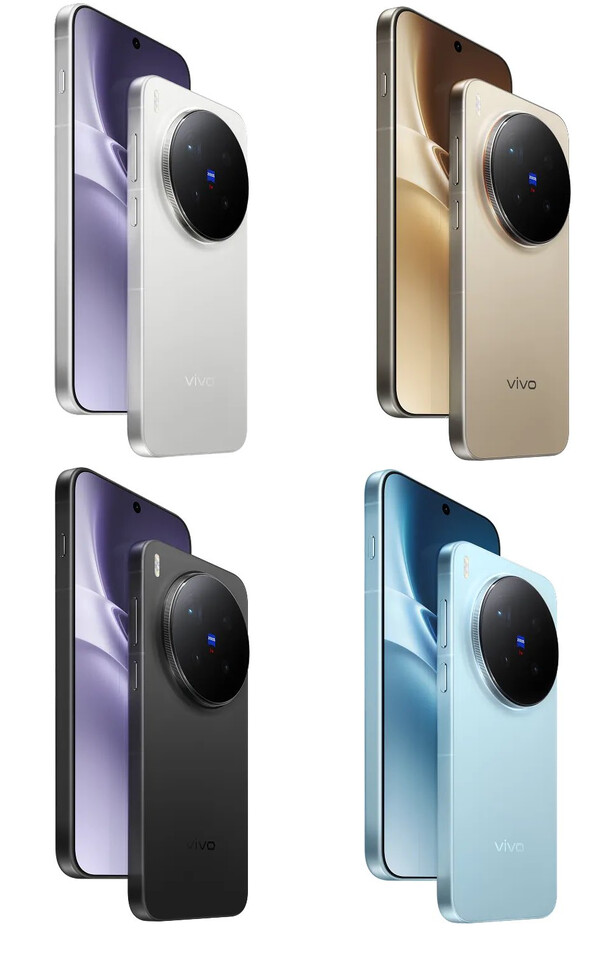 El Vivo X300 Pro en sus cuatro rumoreados colores de lanzamiento mundial. (Fuente de la imagen: Vivo)