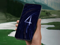El primer lote consta de un total de siete dispositivos. En la imagen: una fotografía promocional retocada del Xiaomi 17 Ultra con el logotipo de HyperOS 4 en la parte superior.