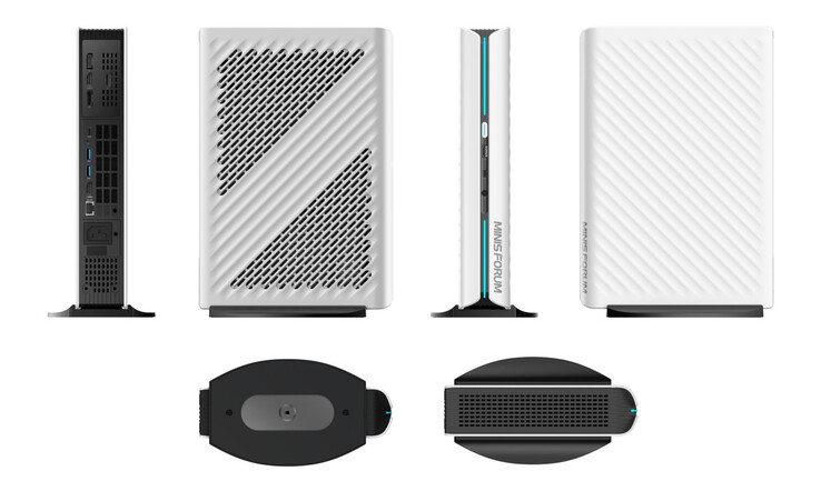 Los Minisforum G1 y G1 Pro miden 315 x 216 x 57,2 mm y pesan 3,81 kg. (Fuente de la imagen: Minisforum)