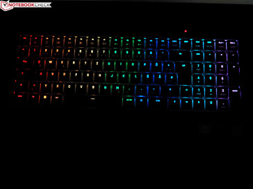 Y con la retroiluminación RGB del teclado activada