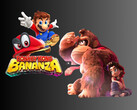 Ilustración de Donkey Kong Bananza con un Mario en 3D (Fuente de la imagen: Nintendo of America con ediciones)