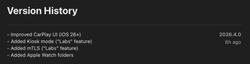 Las notas de la versión 2026.4.0 de la aplicación Asistente Doméstico para iOS