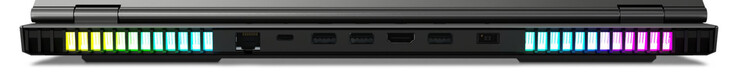 Parte trasera: Gigabit Ethernet, USB 3.2 Gen 2 (Tipo-C; Power Delivery, DisplayPort), 2x USB 3.2 Gen 1 (Tipo-A), HDMI, USB 3.2 Gen 1 (Tipo-A), fuente de alimentación