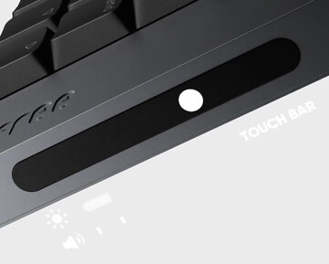 La barra táctil del Lofree Flow 2 se configurará con el brillo y el volumen de la pantalla por defecto. (Fuente de la imagen: Lofree)