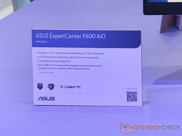 Principales características del Asus ExpertCenter P600 AiO (Fuente de la imagen: Notebookcheck)