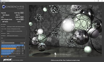 Cinebench R15 modo de la batería