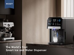 El nuevo dispensador inteligente de hielo y agua. (Fuente de la imagen: Ecozy)
