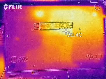 Imagen térmica de la parte inferior inactivo