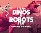 El Dinos vs. Robots Fest de Steam traerá ofertas de juegos en un montón de títulos estelares de los últimos años. (Fuente de la imagen: Steam en YouTube)