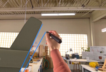 Ahora se admiten accesorios como el lápiz espacial Logitech Muse para interactuar con mundos tridimensionales. (Fuente de la imagen: Apple)