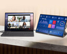 La nueva pantalla OLED de 16 pulgadas tiene un precio de lanzamiento de 299,90 euros en la UE. En la imagen: una imagen promocional que muestra el monitor portátil conectado a un ordenador portátil.
