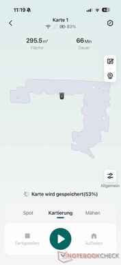 Algo menos de 300 metros cuadrados cartografiados en 66 minutos